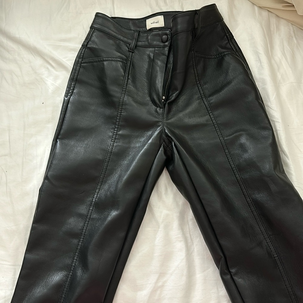 High-waisted Vegan Leather pants